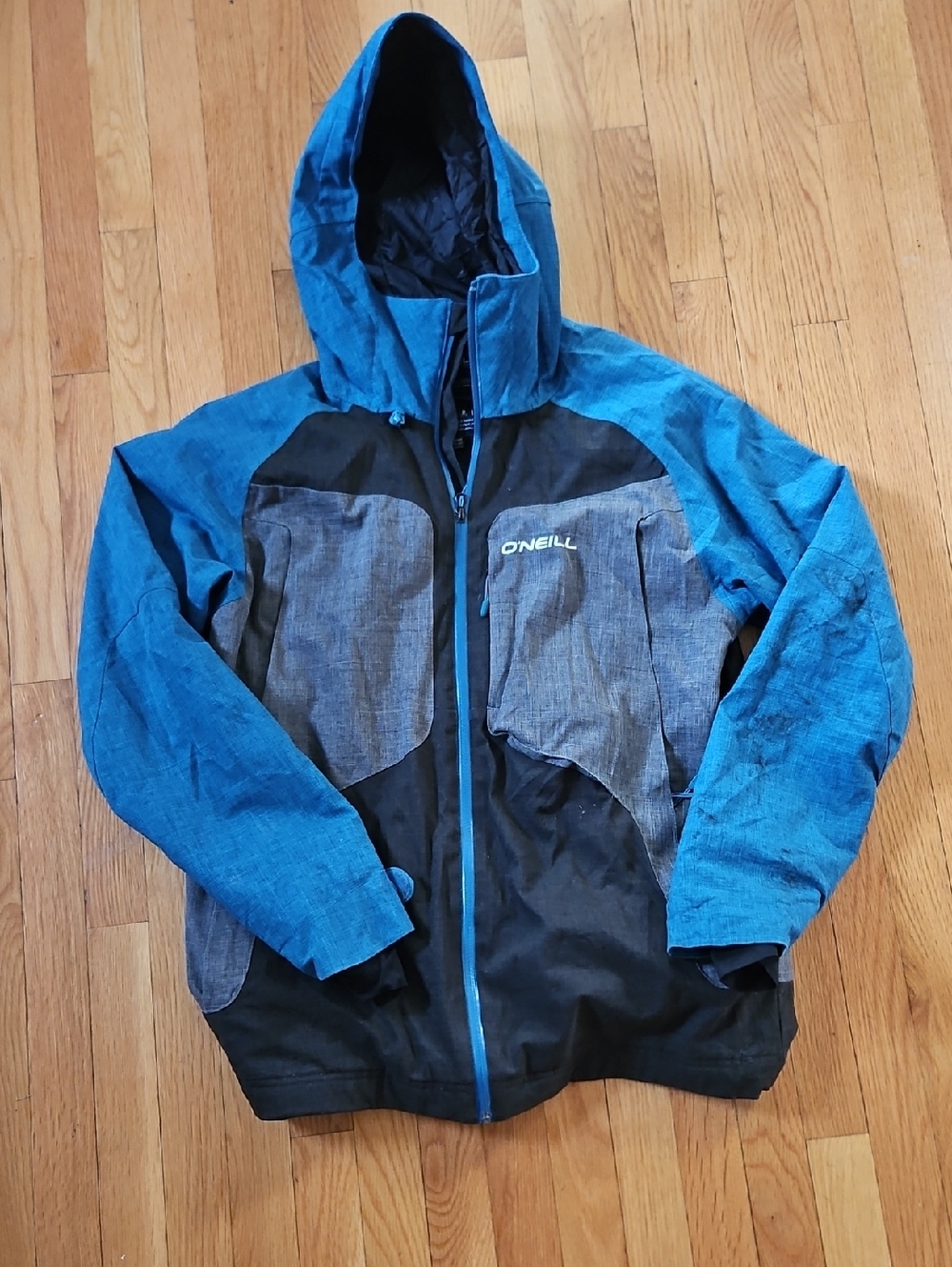 O'Neill Blue and Gray Ski Jacket with Hood